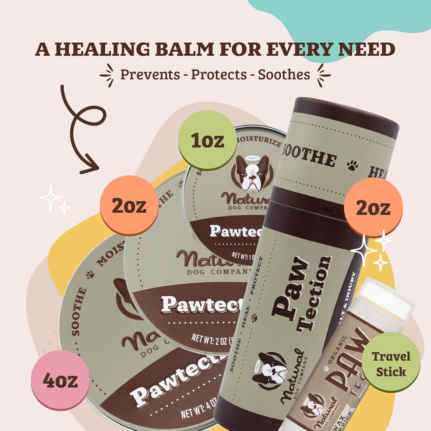 Pawtection Dog Paw Wax â Dog Paw Protection for Hot Pavement, Sand, Asphalt & Trails, Waxy Barrier Balm for Summer Walks, Hiking Days, Non-Toxic, and Lick Safe, 0.15 Oz Stick