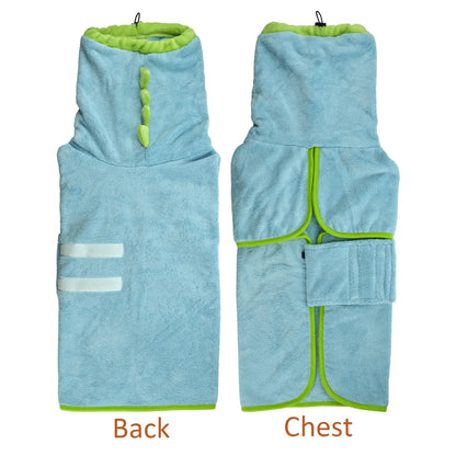 2 Counts Quick-Dry Dog Bathrobe Pet Towels Set, Adjustable Microfiber Robe with Drying Gloves, Ideal for Cold Weather and Beach Swimming Grooming Supplies #GLOBAL PICKS