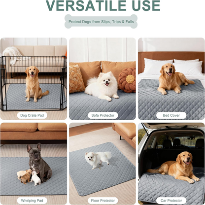 Reusable Washable Dog Pee Pads, Waterproof Non-Slip 36 x 41 Inch, 2-Pack