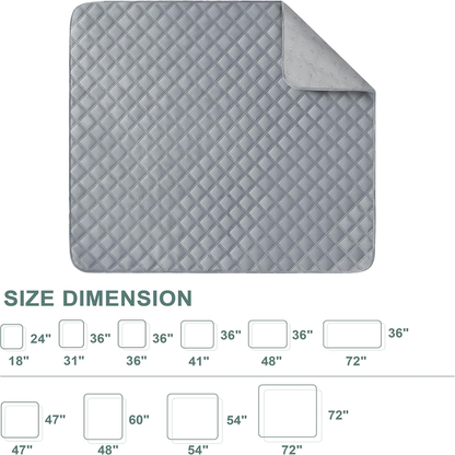 Reusable Washable Dog Pee Pads, Waterproof Non-Slip 36 x 41 Inch, 2-Pack