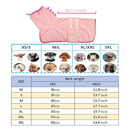 2 Counts Quick-Dry Dog Bathrobe Pet Towels Set, Adjustable Microfiber Robe with Drying Gloves, Ideal for Cold Weather and Beach Swimming Grooming Supplies #GLOBAL PICKS
