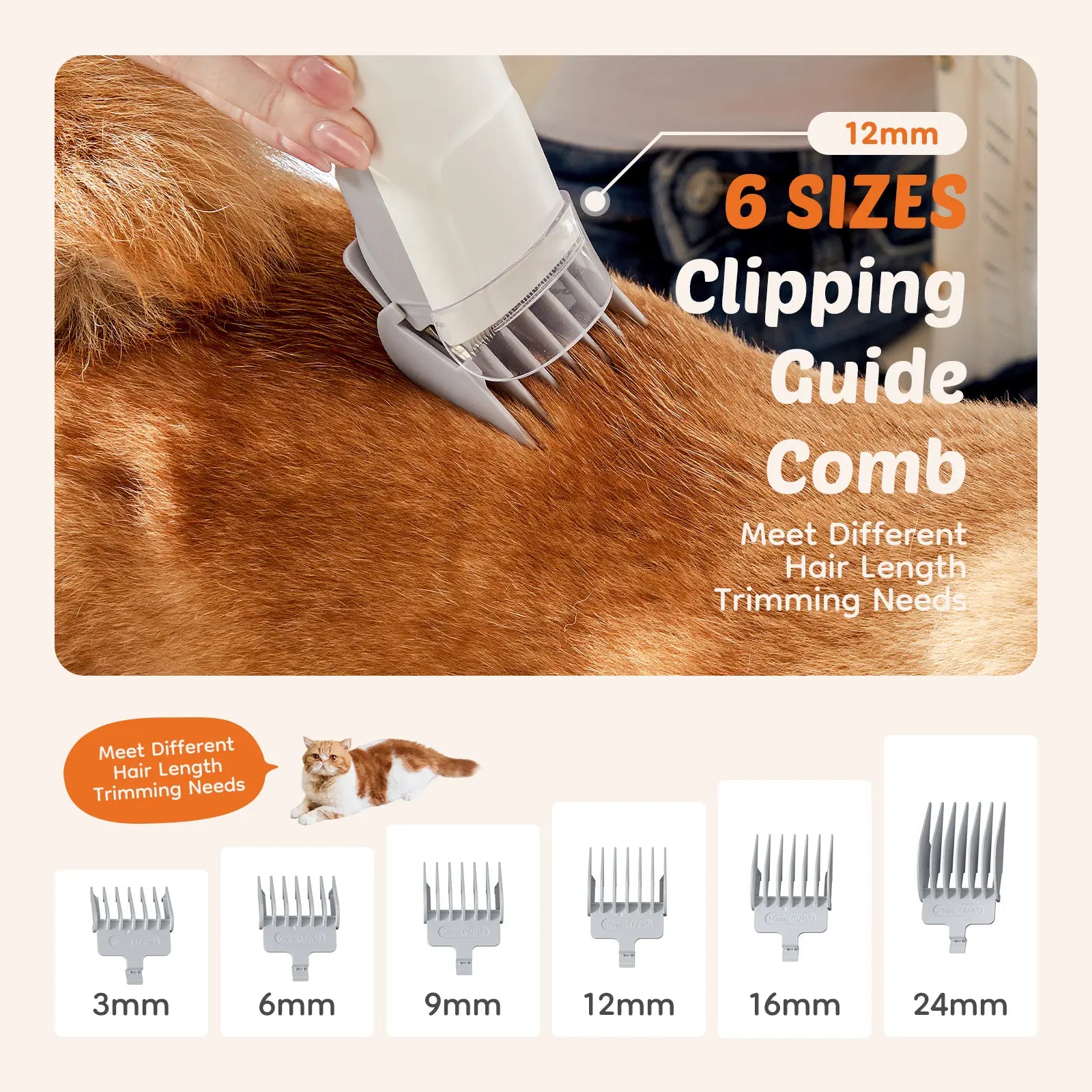 Pet Grooming Vacuum Kit with Cordless Low Noise Dog Clippers, 2.5L Cup, 3 Suction Modes, and 5 Groomer Tools, Hair Trimmer