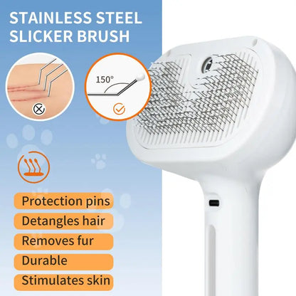 【Free Shipping】Pet Spray Hair Removal Comb, One Button Hair Removal Comb, Spray Odor Removal, Cat Brush, Dog Beauty Brush