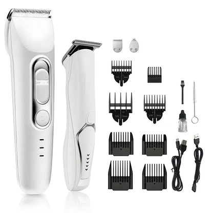 Pet Grooming Kit with 3-In-1 Function Includes 2 Trimmers 15 Accessories Positioning Combs High-Speed 5800 RPM Motor Rechargeable Battery Waterproof Durable Electric Pet Paw Trimmer Rechargeable Pet Trimmer Paw Grooming Trimmer