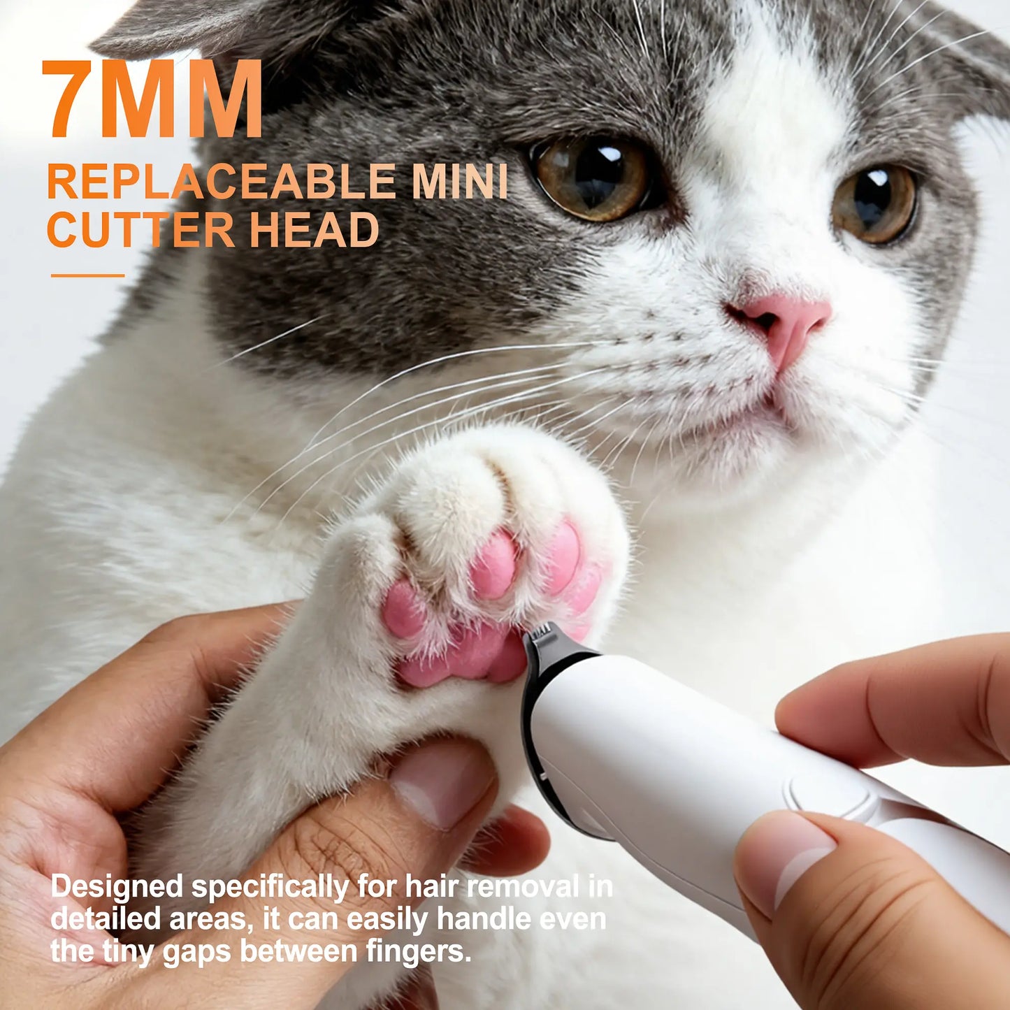 Pet Grooming Kit with 3-In-1 Function Includes 2 Trimmers 15 Accessories Positioning Combs High-Speed 5800 RPM Motor Rechargeable Battery Waterproof Durable Electric Pet Paw Trimmer Rechargeable Pet Trimmer Paw Grooming Trimmer